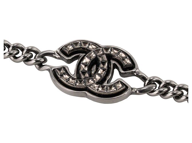 CHANEL - Collana Logo Chanel in metallo nero - vista 2