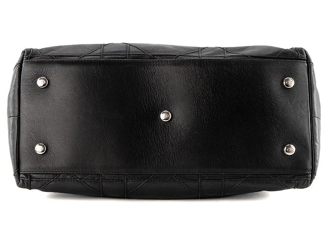 DIOR - Borsa a tracolla Granville Dior in pelle liscia nera - vista 4