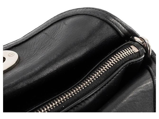 DIOR - Borsa a tracolla Granville Dior in pelle liscia nera - vista 5