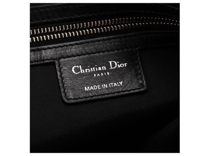 DIOR - Borsa a tracolla Granville Dior in pelle liscia nera - vista 7