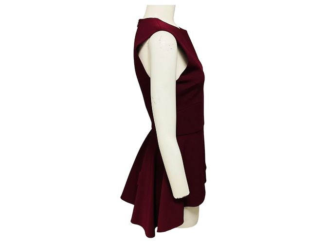 Autre Marque Cushnie et Ochs Top Peplum sin mangas High Low Burdeos - vista 2