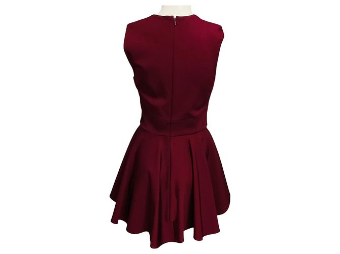Autre Marque Cushnie et Ochs Top Peplum sin mangas High Low Burdeos - vista 3