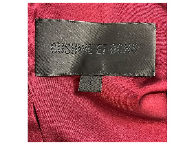Autre Marque Cushnie et Ochs Top Peplum sin mangas High Low Burdeos - vista 5