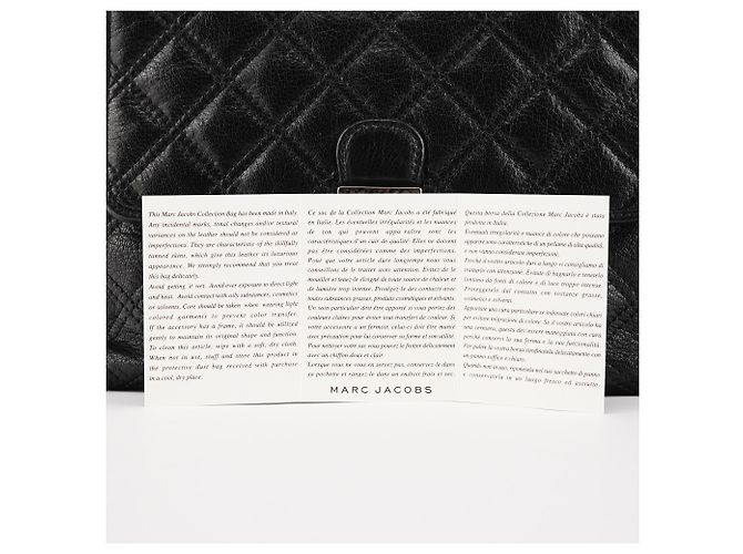 Marc Jacobs Schwarze gesteppte Leder-Schultertasche mit Kette - Ansicht 11
