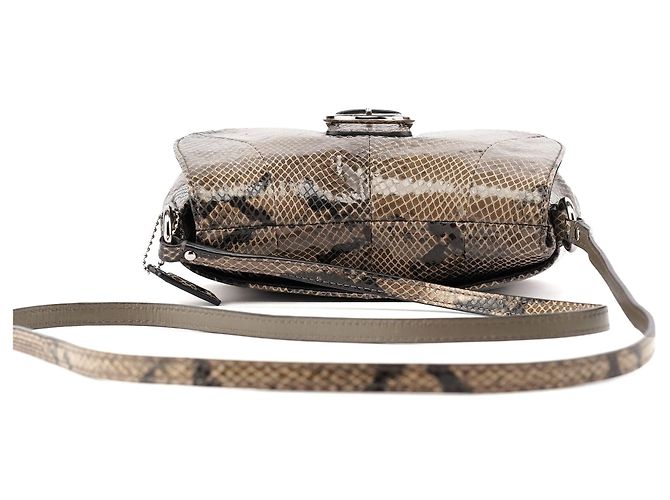 Coach Borsa crossbody Soho in pelle embossed effetto serpente marrone - vista 4