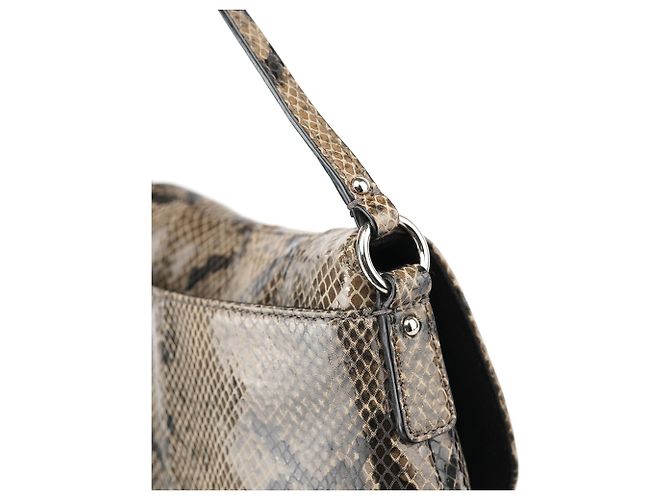 Coach Borsa crossbody Soho in pelle embossed effetto serpente marrone - vista 7