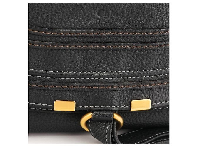 Chloé Borsa Marcie 2-Way in pelle nera - vista 11