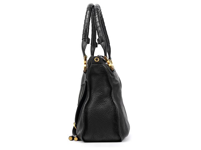 Chloé Borsa Marcie 2-Way in pelle nera - vista 2
