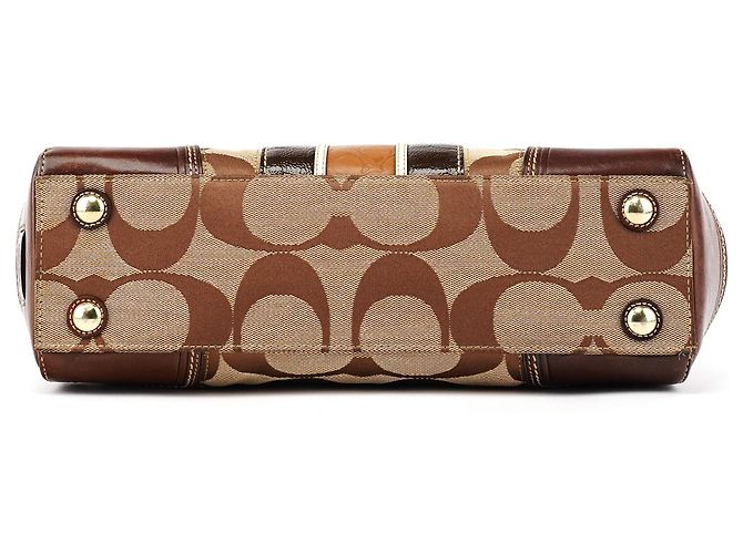 Coach 11620 Borsa Tote Signature Turnlock Beige Tan - vista 5