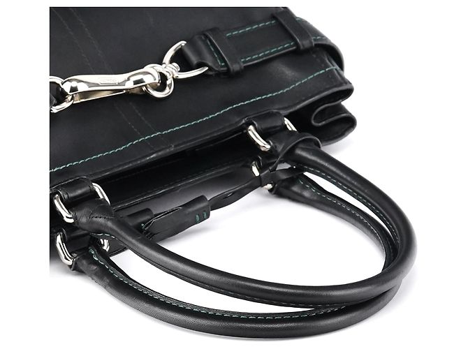 Coach Borsa Tote Hamptons in pelle nera F08A70 - vista 10