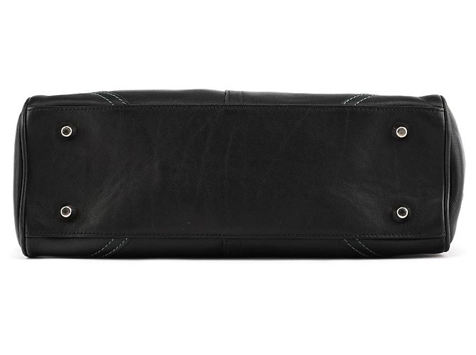 Coach Borsa Tote Hamptons in pelle nera F08A70 - vista 4