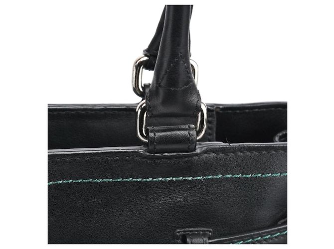 Coach Borsa Tote Hamptons in pelle nera F08A70 - vista 7