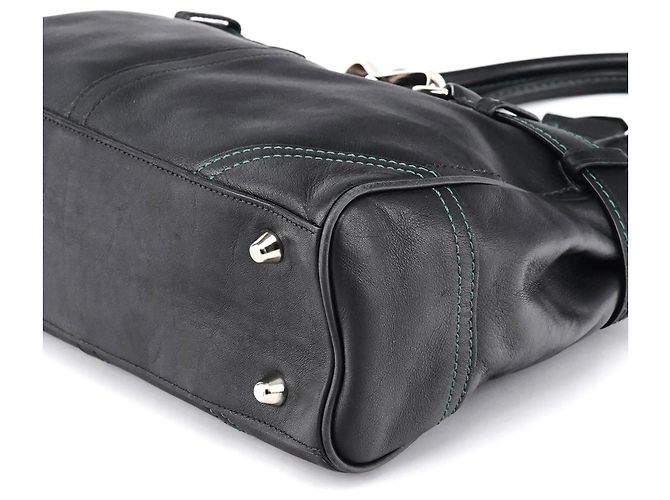 Coach Borsa Tote Hamptons in pelle nera F08A70 - vista 9