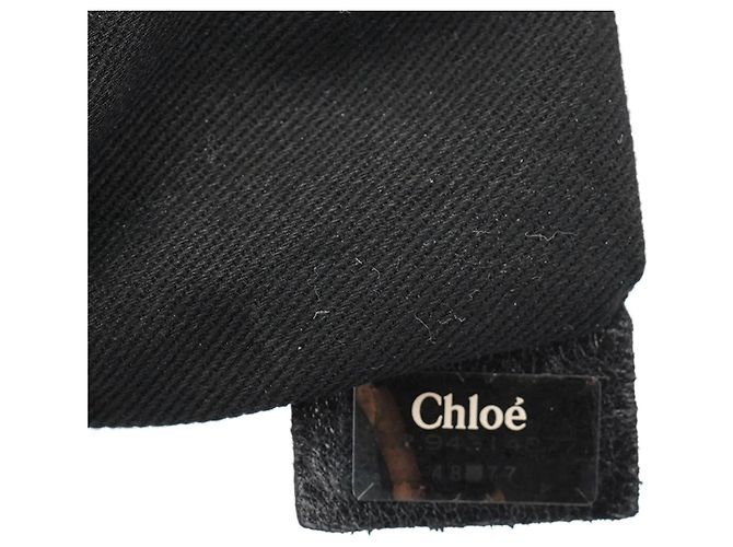 Chloé Bay Schultertasche aus schwarzem Lammleder - Ansicht 15