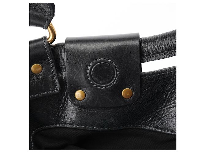 Chloé Bay Schultertasche aus schwarzem Lammleder - Ansicht 17