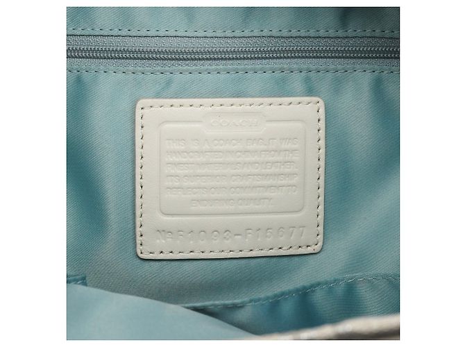 Coach Borsa Tote Hamptons Signature Silver Metallic F15677 - vista 10