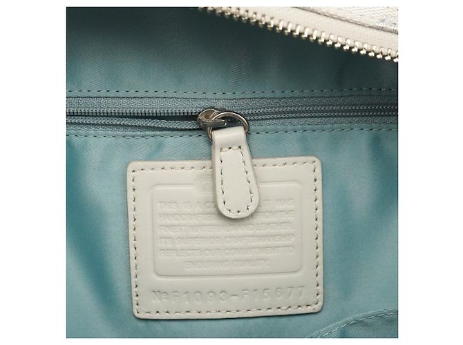 Coach Borsa Tote Hamptons Signature Silver Metallic F15677 - vista 11