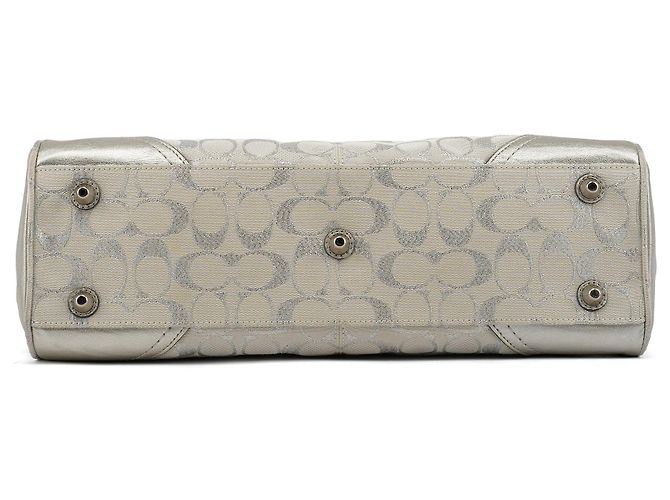 Coach Borsa Tote Hamptons Signature Silver Metallic F15677 - vista 4