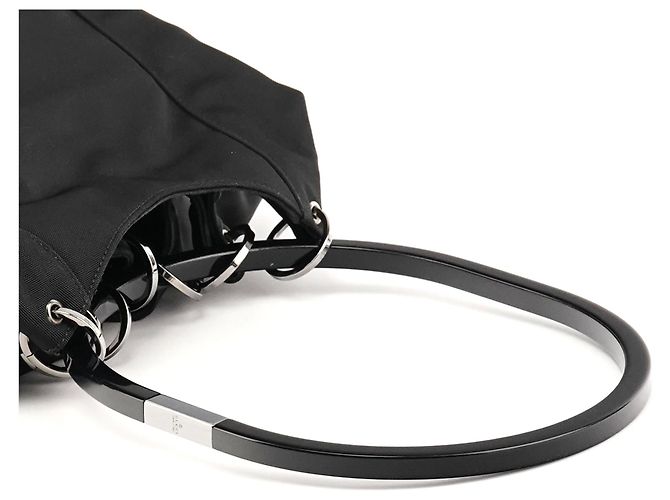 Gucci Borsa a tracolla Loop 1999 in nylon nero - vista 9