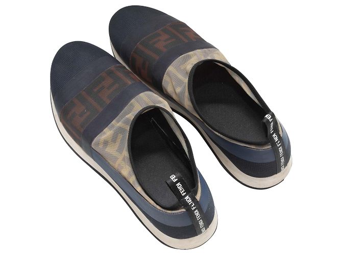Fendi Mesh Slip-On Sneaker in Navy & Multicolor Größe 37 - Ansicht 3