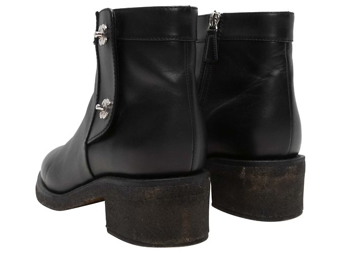 Botines Chanel CC Turn-Lock Negras Talla 39 - vista 4