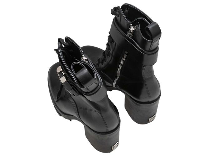 Black Givenchy Heeled Combat Boots Size 39 - view 4