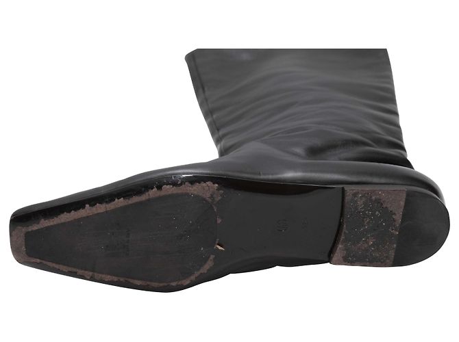 Botas altas de puntera cuadrada The Row negras Talla 38 - vista 5