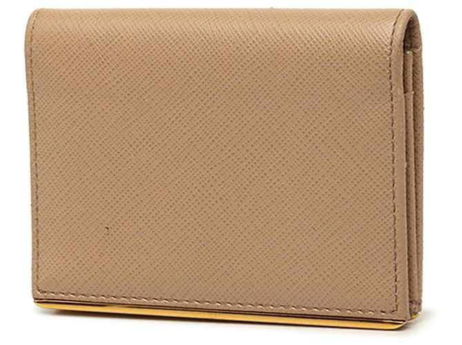 Tarjetero Prada Saffiano Beige - vista 2