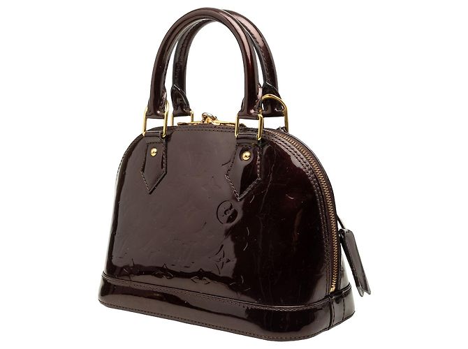 Borsa Louis Vuitton Monogram Vernis Alma BB Viola - vista 2
