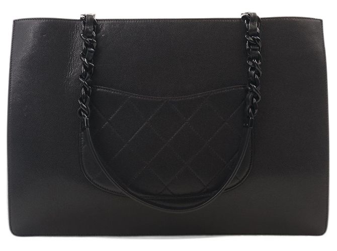 Borsa Shopping Chanel Large Quilted Caviar My Everything Nera - vista 2