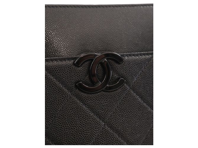 Borsa Shopping Chanel Large Quilted Caviar My Everything Nera - vista 6
