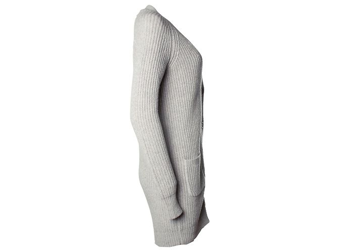 Equipment, Langer Strickcardigan in Grau - Ansicht 2
