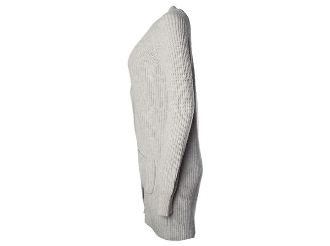 Equipment, Langer Strickcardigan in Grau - Ansicht 4