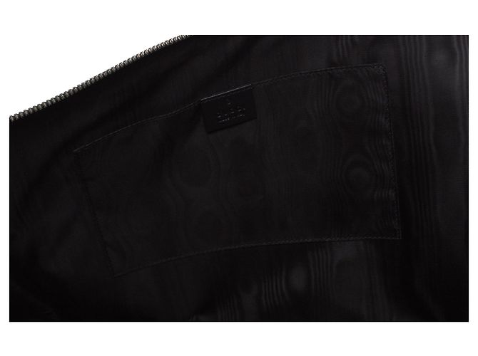 Gucci, Pochette con zip Guccy x SEGA in pelle nera - vista 6