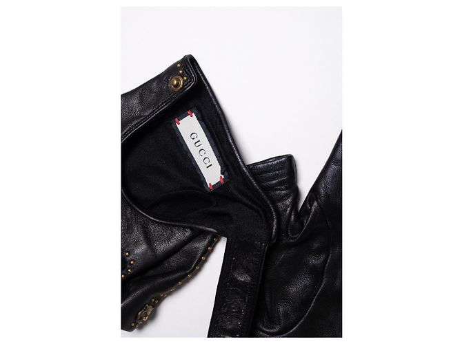 Gucci, Fingerlose Leder-Biker-Handschuhe - Ansicht 4