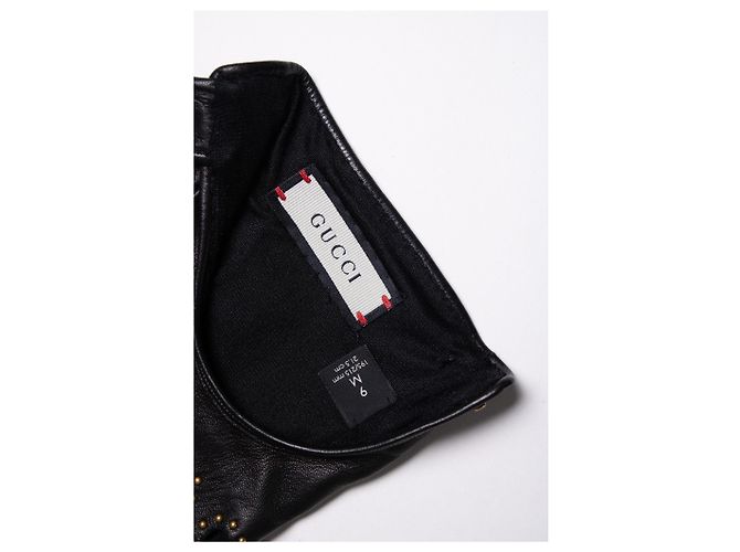 Gucci, Fingerlose Leder-Biker-Handschuhe - Ansicht 5