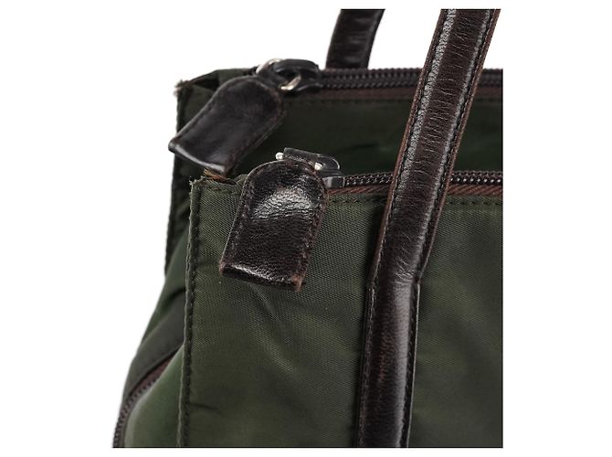 Prada Borsa Tote 1995 Green Tessuto Nappa Nylon - vista 8
