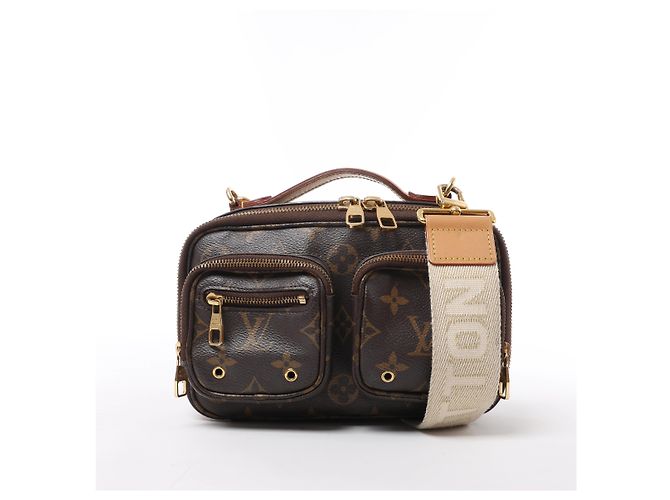Borsa a tracolla Louis Vuitton Utility Monogram in marrone M80446 - vista 14