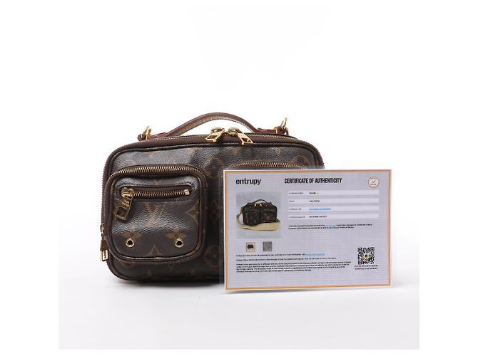 Borsa a tracolla Louis Vuitton Utility Monogram in marrone M80446 - vista 15