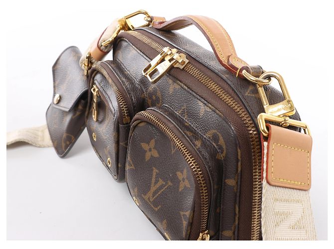 Borsa a tracolla Louis Vuitton Utility Monogram in marrone M80446 - vista 3