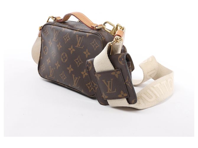 Borsa a tracolla Louis Vuitton Utility Monogram in marrone M80446 - vista 4