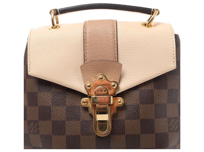 Mochila Louis Vuitton Clapton Damier Ebene Brown x Beige N42259 - vista 11