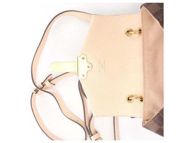 Mochila Louis Vuitton Clapton Damier Ebene Brown x Beige N42259 - vista 12