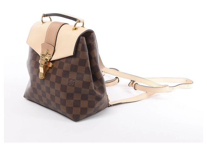 Mochila Louis Vuitton Clapton Damier Ebene Brown x Beige N42259 - vista 2