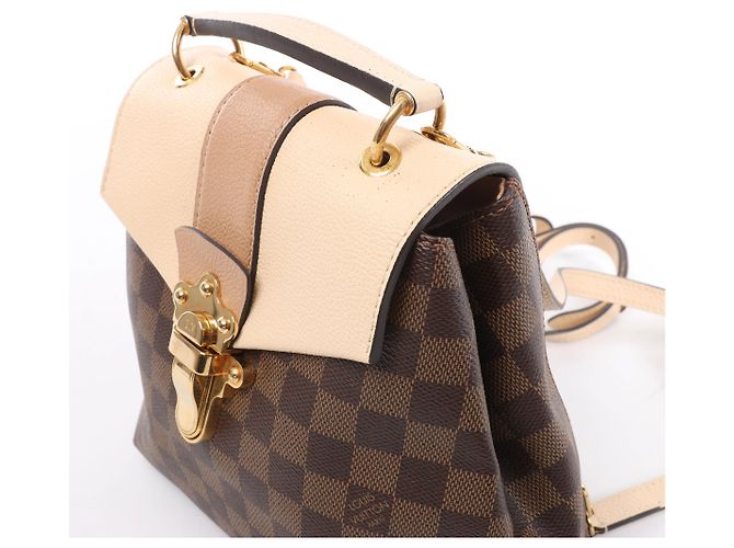 Mochila Louis Vuitton Clapton Damier Ebene Brown x Beige N42259 - vista 3
