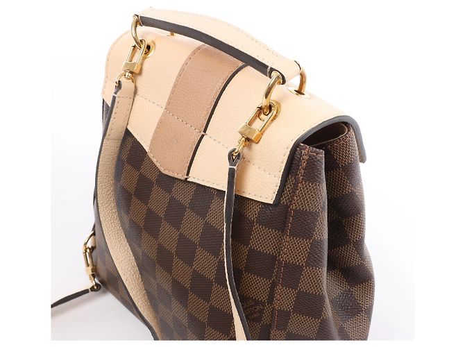 Mochila Louis Vuitton Clapton Damier Ebene Brown x Beige N42259 - vista 5
