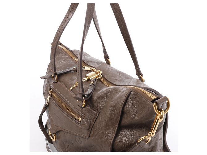 Louis Vuitton Lumineuse PM Monogram Empreinte Borsa a mano 2Way in Brown M93409 - vista 3