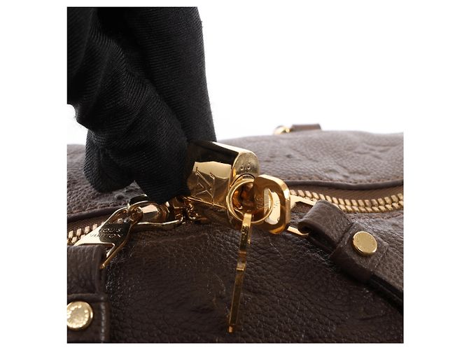 Louis Vuitton Lumineuse PM Monogram Empreinte Borsa a mano 2Way in Brown M93409 - vista 8