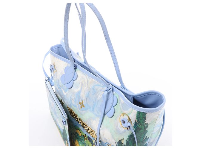 Louis Vuitton Neverfull MM Masters Collection Shoulder Bag in Blue M43331 - vista 3