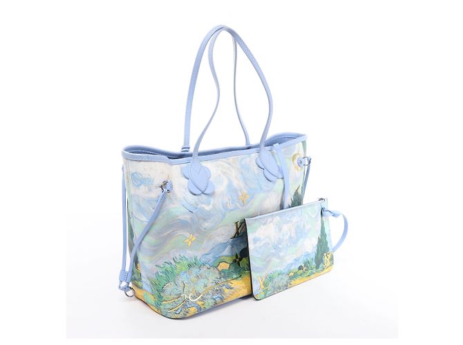 Louis Vuitton Neverfull MM Masters Collection Shoulder Bag in Blue M43331 - vista 4